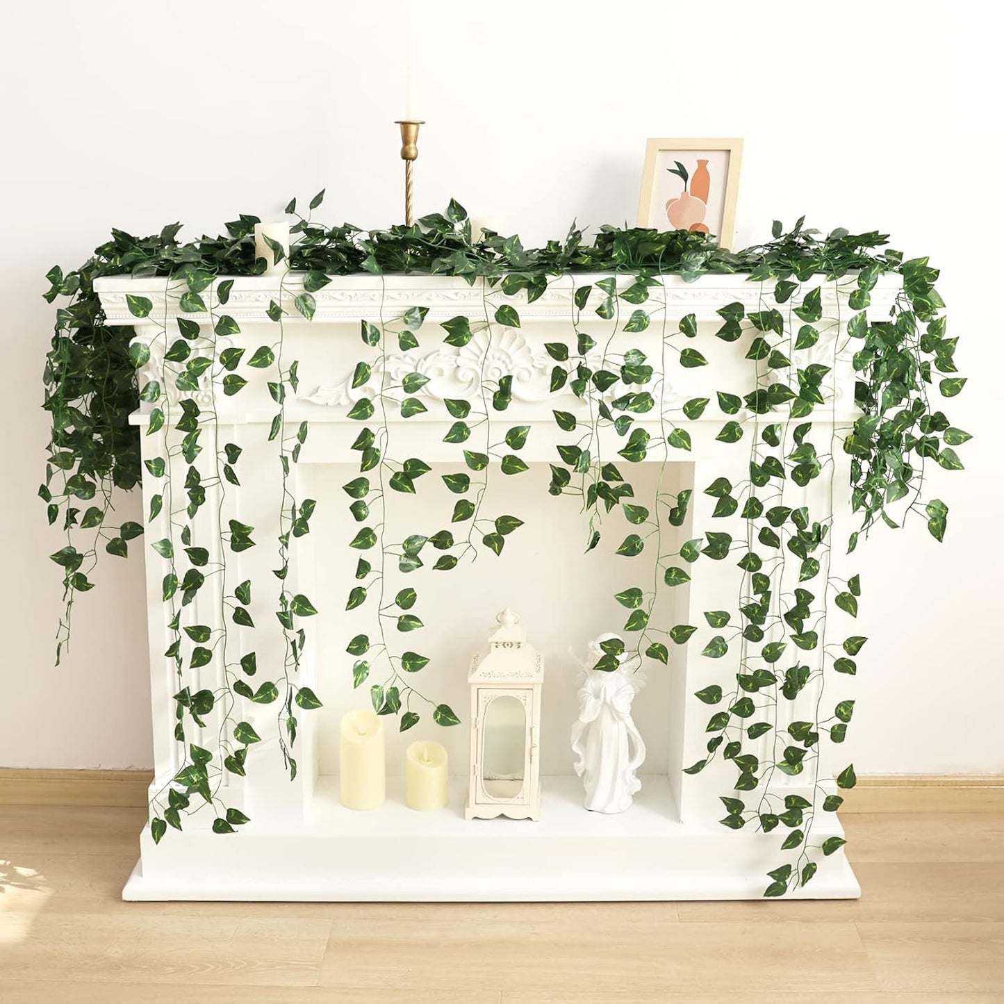 24-Pack Artificial Ivy Vines (168FT Total Length, 7FT Each) – Hanging Faux Greenery Garland for Wall Decor