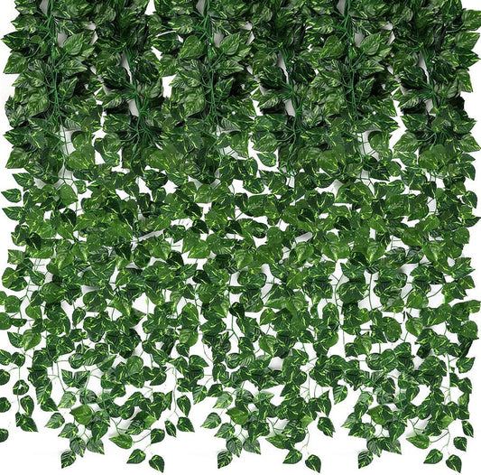 24-Pack Artificial Ivy Vines (168FT Total Length, 7FT Each) – Hanging Faux Greenery Garland for Wall Decor